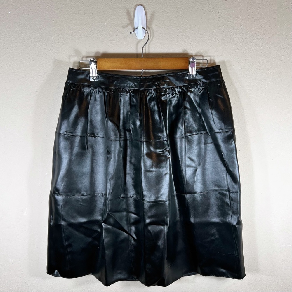 Prada Black Silk Midi Skirt